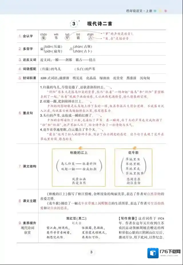 状元语文笔记小学1-6全年级（上册） 百度云网盘夸克 可打印